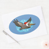 Santa Peli Ovaler Aufkleber (Umschlag)