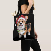 Santa Pembroke Welsh Corgi Christmas Tree Lights  Tasche (Von Nahem)