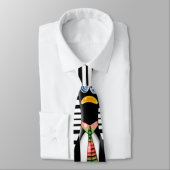 Santa Penguin All Shopped Out Personalize Krawatte (Gebunden)