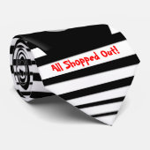 Santa Penguin All Shopped Out Personalize Krawatte (Gerollt)