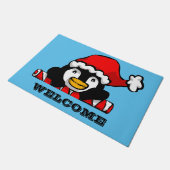 Santa Penguin Fußmatte (Schrägansicht)