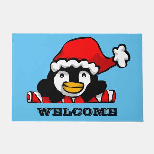 Santa Penguin Fußmatte (Vorderseite)