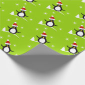 Santa Penguin Geschenkpapier (Ecke)
