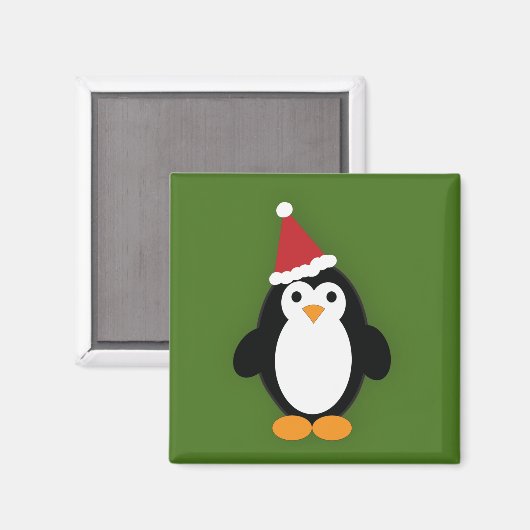 Santa Penguin Magnet (Vorderseite/Rückseite)
