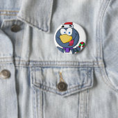 Santa Penguin mit Candy Cane Button (Beispiel)