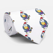 Santa Penguin mit Candy Cane Krawatte (Gerollt)