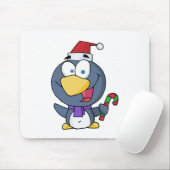 Santa Penguin mit Candy Cane Mousepad (Mit Mouse)