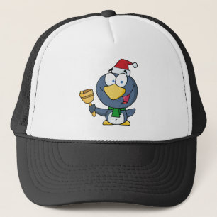 Santa Penguin mit Jingle Bell Truckerkappe