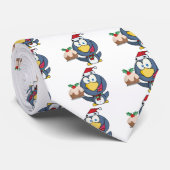 Santa Penguin mit Weihnachtskuchen Krawatte (Gerollt)