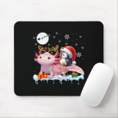 Santa Penguin Riding Axolotl Rentier Christmas Se Mousepad (Mit Mouse)