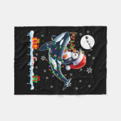 Santa Penguin Ristorante della Carrà Fleecedecke (Vorderseite (Horizontal))