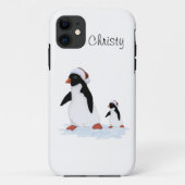 Santa Penguins Case-Mate iPhone Hülle (Rückseite)