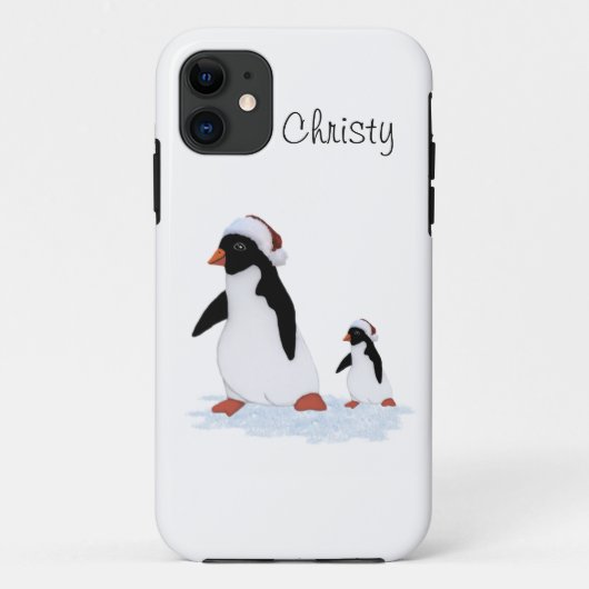 Santa Penguins Case-Mate iPhone Hülle (Rückseite)