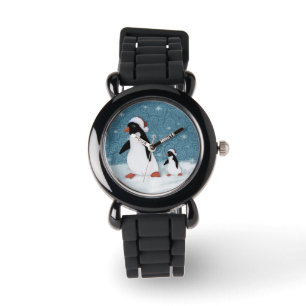 Santa Penguins Watch Armbanduhr