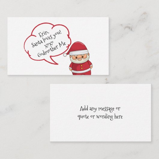 Santa Personalisierte Verschlusskarte Begleitkarte (Vorne/Hinten)