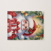 Santa Personalize Name Weihnachtsgeschenk Puzzle (Horizontal)