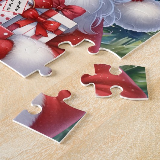 Santa Personalize Name Weihnachtsgeschenk Puzzle (Seite)