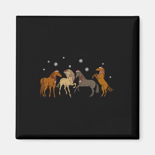 Santa-Pferd-Weihnachtsbaum-Licht Magnet (Vorne)