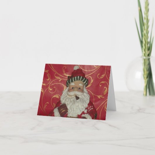 Santa Photo Folded Note Card (Vorderseite)
