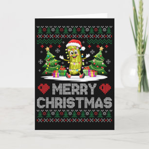 Santa Pickle Frohe Weihnachten Funny Weihnachten P Karte