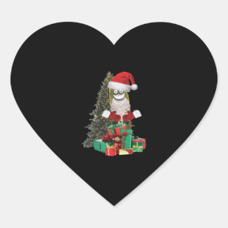 Santa Pickle Herz-Aufkleber