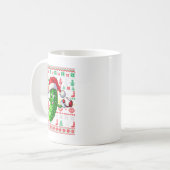 Santa Pickle Playing Baseball Xmas Player Vegan Sw Kaffeetasse (Vorderseite Links)