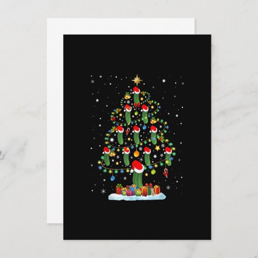 Santa Pickle Weihnachtsbaum LICHT Funny Pickle Lo Einladung (Vorne/Hinten)