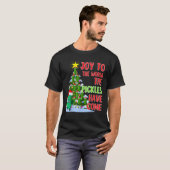 Santa Pickle Weihnachtsbaum Lichter Funny Pickle G T-Shirt (Vorne ganz)
