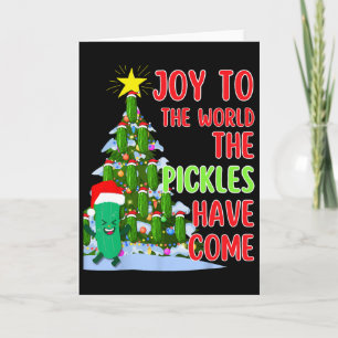 Santa-Pickle-Weihnachtsbaumlichter Lustiger Pickle Karte