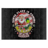 Santa Pickleball Weihnachten, Funny Santa Schneidebrett (Vorderseite)