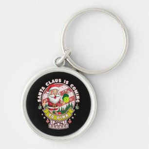 Santa Pickleball Weihnachten, Lustiger Santa Schlüsselanhänger