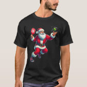 Santa Pickleball Weihnachtsfrauen Männer Kinder We T-Shirt (Vorderseite)