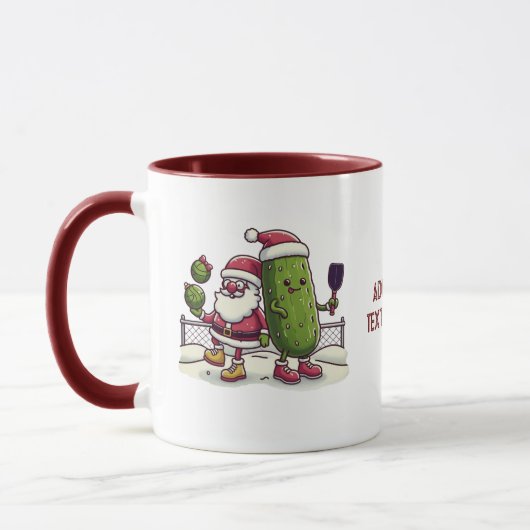 Santa Piele Pickleball Sportklub Geschenk Tasse (Links)