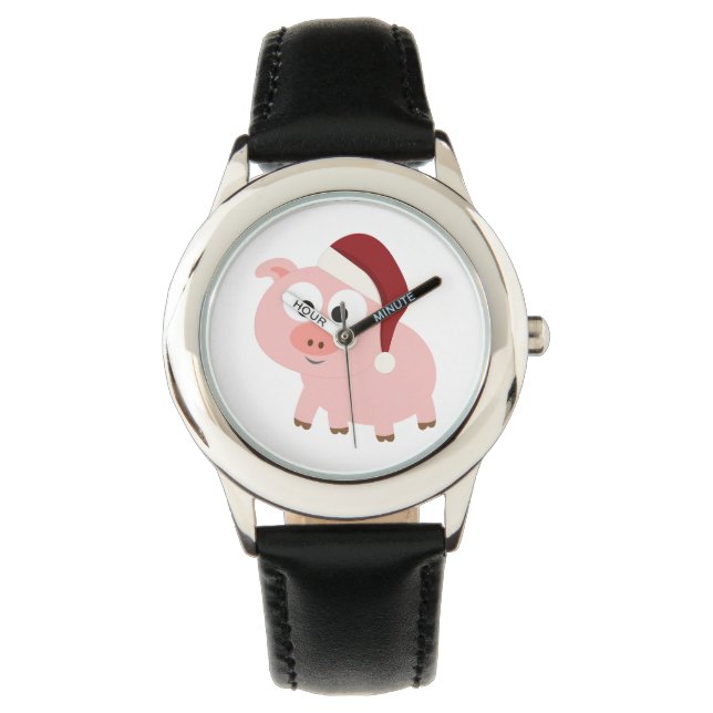 Santa Pig Armbanduhr (Vorderseite)