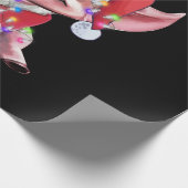 Santa Pig Christmas Lights Pig Lover Christmas Geschenkpapier (Ecke)