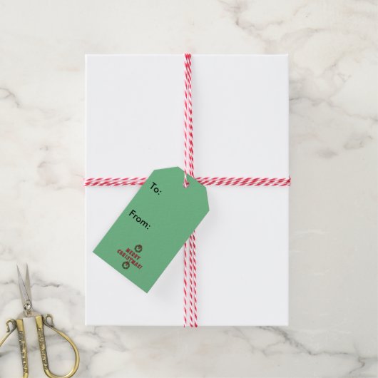 Santa Pig Gift Tag Geschenkanhänger (Mit Garn)