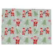 Santa Pig Gifts Muster Große Geschenktüte