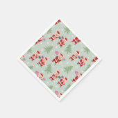 Santa Pig Gifts Muster Serviette (Ecke)