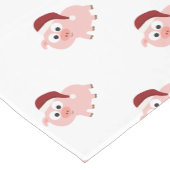 Santa Pig Kurzer Tischläufer (Ecke)