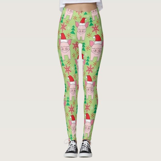 Santa Piggy Leggings (Vorderseite)