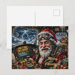 Santa Pilot Frohe Weihnachten Postkarte