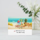 Santa Pineapa Beach Feiertag Weihnachten (Stehend Vorderseite)