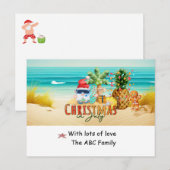 Santa Pineapa Beach Feiertag Weihnachten (Vorne/Hinten)