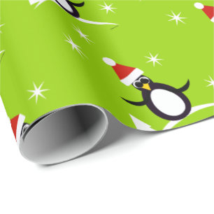 Santa-Pinguin-Geschenkpapier Geschenkpapier