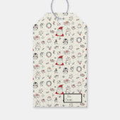 Santa, Pinguine und Rudolph Geschenkanhänger (Rückseite)