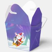Santa & Pinguine Winter Adventure Box Gefälligkeit Geschenkschachtel (Offen)