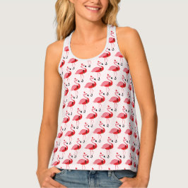 Santa Pink Flamingo Weihnachten Tanktop