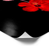 Santa Pink Flamingo Weihnachtsbaum Poster (Ecke)