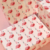 Santa Pink Flamingo Weihnachtsfeiertag Muster Geschenkpapier