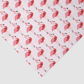 Santa Pink Flamingo Weihnachtsfeiertag Muster Seidenpapier (Ausschnitt)
